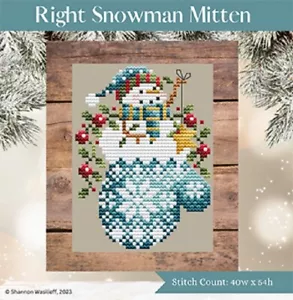 Mitón muñeco de nieve derecho ~ diseños de Shannon Christine - Imagen 1 de 1