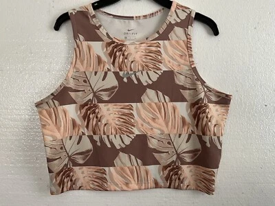 Nike Women’s Workout Tank Top Cropped Tropical Print Size XL — 第 1/4 张图片