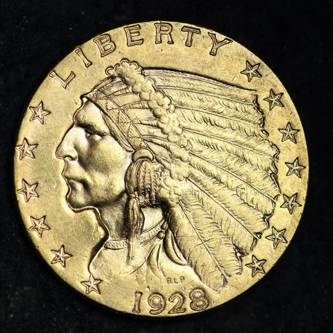 1928 Gold $2.5 Dollar Quarter Eagle CHOICE BU UNCIRCULATED MS FREE P/H E380 QHBT Cover