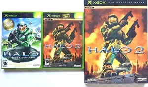 PAQUETE XBOX HALO ~ HALO COMBATE EVOLUCIONADO Y HALO 2 JUEGOS CON GUÍA OFICIAL - Imagen 1 de 6