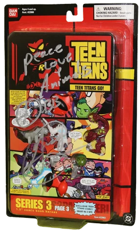 Teen Titans - Toy and Comic SIGNED by "Beast Boy"/Greg Cipes S3 P3 Cover