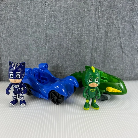 PJ Masks Catboy Gekko Figure & Catcar Mobile Tank Vehicle Lot Just Play Frog Box Cover