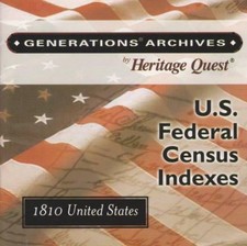 Generations Archives: 1810 US Federal Census PC CD heads of household genealogy