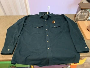 Vtg Winter Run Outdoor Heavyweight Cotton Button Shirt Made USA Mens XL - Picture 1 of 8