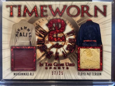2022 Leaf In The Game Used Muhammad Ali Floyd Patterson Gloves Robes /25 Timewor - Image 1 of 4