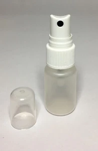 Empty 20ml PP Plastic Opaque Cylindrical Bottles + White Spray Pump ANY AMOUNT - Picture 1 of 2