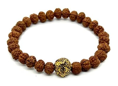 Unleash Inner Strength & Grounding: Handmade 5 Mukhi Rudraksha & Golden - Image 1 of 4