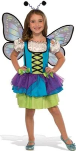 Glittery Blue Butterfly Animal Insect Cute Fancy Dress Halloween Child Costume - Picture 1 of 8