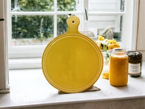 Sur La Table Ceramic Gold Honey Trivet Appetizer Cheese Paddle Plate Platter - Picture 1 of 9