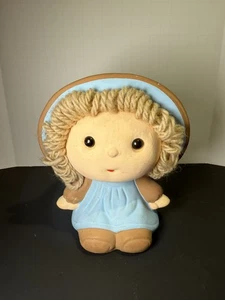 Vintage Keramik Mädchen Sparschwein 5" Figur Kinderzimmer Dekor süß Garn Haar Sammlung - Bild 1 von 12