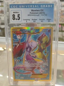 CGC 8.5 NM/MINT Mewtwo EX 163/162 Breakthrough Secret Rare Holo Pokemon Card - Picture 1 of 2