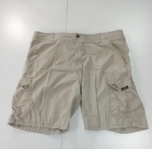 Wrangler Mens Cargo Shorts Tan Size 40 Cotton Pockets Belt Loops - Picture 1 of 8