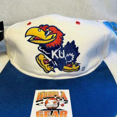 Nuevo con etiquetas De colección Starter Hoopla Gear Kansas Jayhawks Snapback NCAA con licencia oficial  Foto 1 de 4