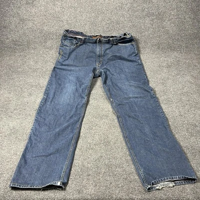 Sean John Jeans Mens 42 Blue Denim Loose Fit Distressed Frayed Hem Hip Hop Y2K - Image 1 of 4