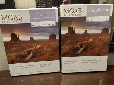 Lasal Exhibition Luster 300 8.5x11 300 GSM 50 Sheets (READ) + Variety Sample Box - Image 1 of 4