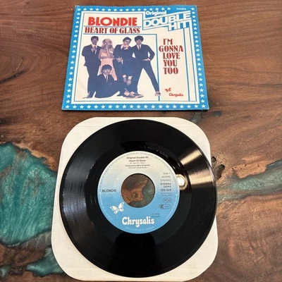 RARE COVER ORIGINAL 1982 BLONDIE HEART OF GLASS 7" VINYL 45  DEBBIE HARRY - Image 1 of 4