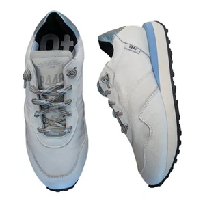 P448 Cancun Leather Retro Sneaker In Milan Blue Size 38 US 7.5 NEW - Picture 1 of 12