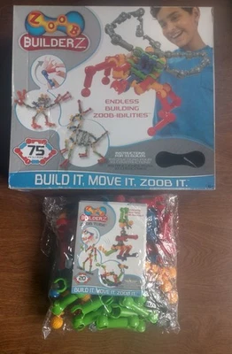 Zoob Builderz Stem Building Set Toy with Box and Manuals 70 Pieces Incomplete - Image 1 of 4