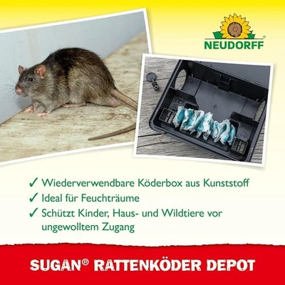 Neudorff Pflanzenschutzmittel freiverkäuflich Neudorff Sugan Rattenköder Depot 1 - Bild 1 von 2