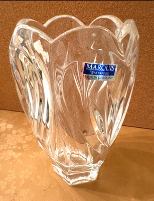 WATERFORD Marquis Crystal SWEET MEMORIES 6.5" Clear Vase - GERMANY - Image 1 of 4