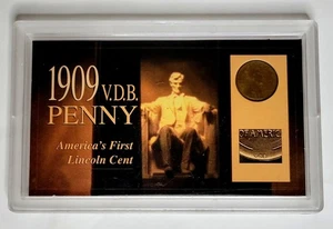 1909-VDB Lincoln Cent First Lincoln Cent in American History Society Holder Gift - Picture 1 of 4