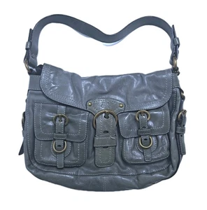 Vintage Coach Gray Leather Garcia Bag Hobo Legacy Pockets Shoulder F0893-12654 - Picture 1 of 12