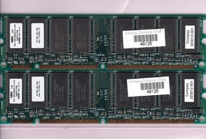 128MB 2x64MB PC-100 NEC MC-458CB646LFA-A10 COMPAQ 323012-001 Ram Kit PC100 SDR - Picture 1 of 2