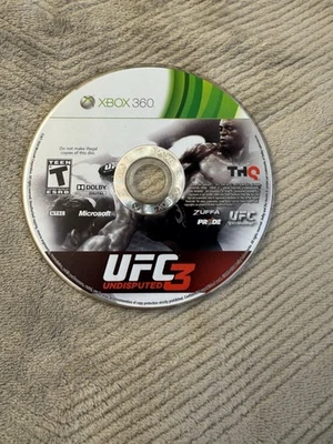 UFC Undisputed 3 (Xbox 360, 2012) *Solo disco* Probado Funciona Foto 1 de 2