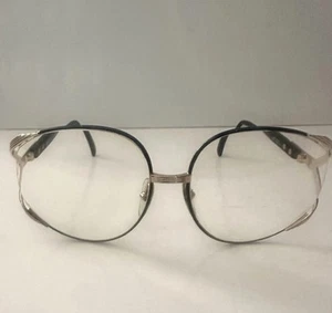 Vintage Christian Dior #2250 48 Designer Frames Only 1980’s Gold & Black + Case - Picture 1 of 11