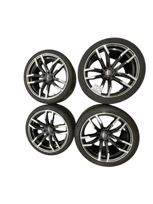 5X114.3 PATTERN LIQUID METAL SPLICE WHEEL & TIRE SET (4) 20X8.5 FRONT 20X10 REAR - Image 1 of 4