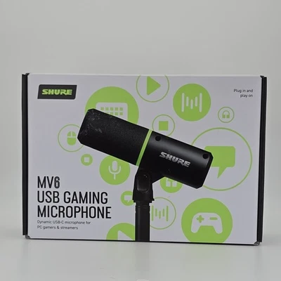 Shure MV6 Gaming Microphone Dynamic USB PC Mic Gaming & Streaming Monitoring - Image 1 of 4