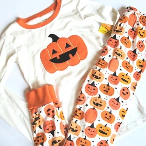 Gymboree Unisex Sz 12 Pumpkin Gymmies Pajamas PJs Boy Girl NWT Halloween - Picture 1 of 3