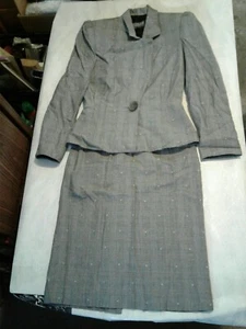 Vintage Sterling Cooper donna taglia 4 2 pezzi abito stile 1940 blazer gonna (CB1) - Foto 1 di 9