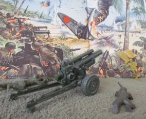 Vintage 1960s T.Cohen Battleground Playset U.S. ARMY Howitzer Cannon "Firing" - Picture 1 of 11