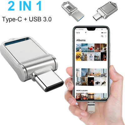 32GB 128G  2 In 1 Type C USB3.0 Mini Flash Drive Memory USB Stick Thumb Drive - Bild 1 von 4