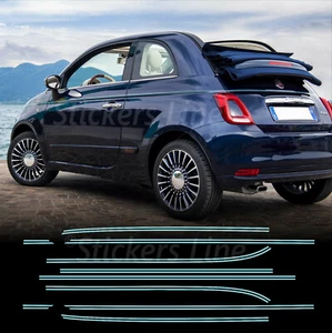 Adesivi Fiat 500 RIVA fasce adesive strisce fiat500 riviera bordini striscette - Foto 1 di 1