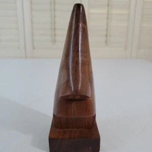 Easter Island Tiki Wooden Eyeglass Holder Nose Stand Vtg Mid Century Modern JC - Picture 1 of 6