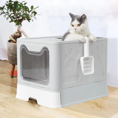 BINGOPAW XXL Katzentoilette Katzenklo Jumbo Haubentoilette Katze Kloilette Schubladenfach