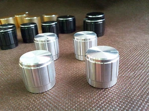 4x hifi 15x17mm Aluminum CD Amp potentiometer Volume Control KNOB 6mm shaft  - Picture 1 of 10