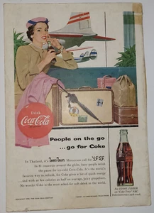 Coca Cola Collectibles Antique 1954 Print Advertisement National Geographic - Picture 1 of 1