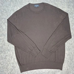 Canali Sweater Mens 58 Brown 100% Merino Wool Pullover Lightweight Made in Italy - Picture 1 of 16
