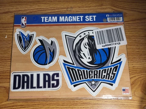 DALLAS MAVERICKS - NBA Die Cut Team Magnet Set Sheet -4 magnets per sheet Cover