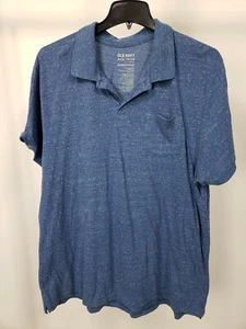 OLD NAVY Polo Shirt Cotton Blend Jersey Chest Pocket Blue Heather sz XXXL 3XL - Imagen 1 de 2