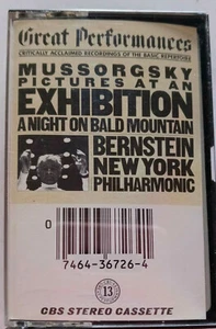 Leonard Bernstein - Mussorgsky Pictures at an Exhibition CBS Cassette Tape NEW - Picture 1 of 1