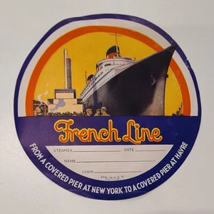 Pegatina equipaje French Line 5 1/2" - Imagen 1 de 2