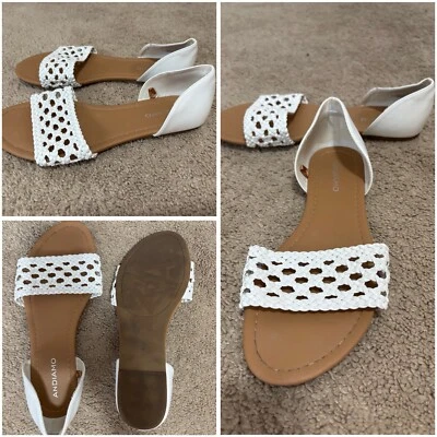 Сандалии белые Andiamo размер 9 - Изображение 1 из 4