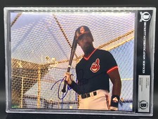 DENNIS HAYSBERT CERRANO "SPRING TRAINING" INDIANS SIGNED 8X10 PHOTO BECKETT BAS