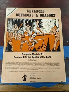 Descent Into The Depths Of The Earth 9019 D1 Monochromatic Mono AD&D TSR - Picture 1 of 7