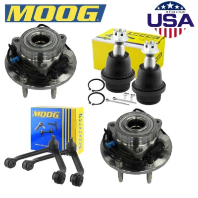 Rolamento de cubo de roda de junta esférica braço de controle dianteiro MOOG para 1999-2006 Silverado 1500 - Imagem 1 de 4
