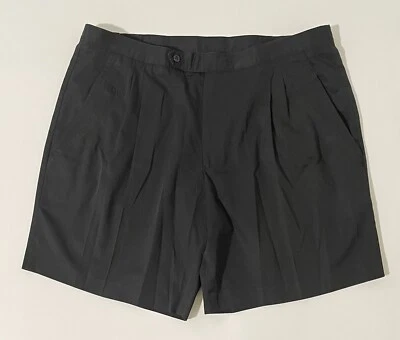 VTG Head Sportswear Mens Black Pleated Golf Shorts Size 38 Inseam 8" Made in USA - Image 1 of 4